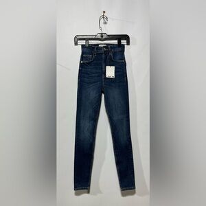 Zara High Rise Blue Skinny‎ Jeans Women’s Size 0 Inseam 28” New With Tags